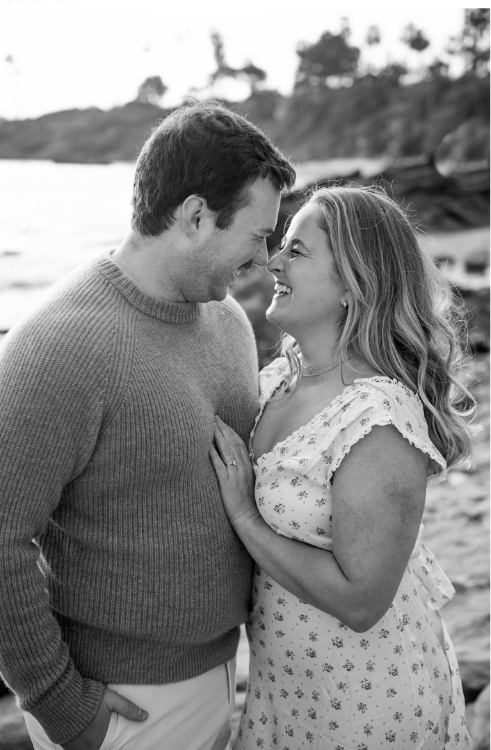 beautiful couple sharing a romantic moment during their couples photo session at the beach